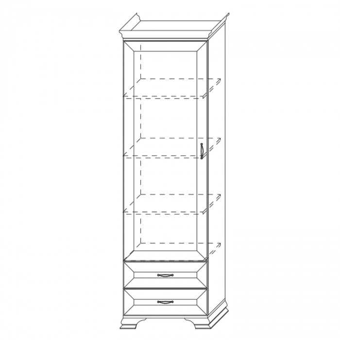 Шкаф-пенал Сиена, бодега/патина золото