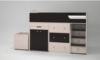 Кровать-чердак Малыш 70х160 (дуб / венге)