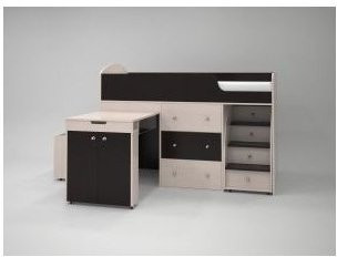 Кровать-чердак Малыш 70х160 (дуб / венге)