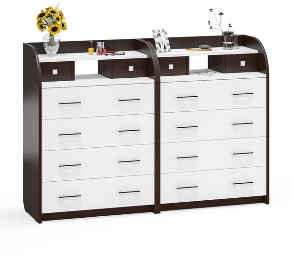 Два комода С-МД-К6 (Шесть), венге/белый шагрень