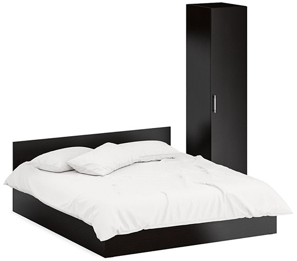 Кровать 1800 + Пенал Стандарт, венге