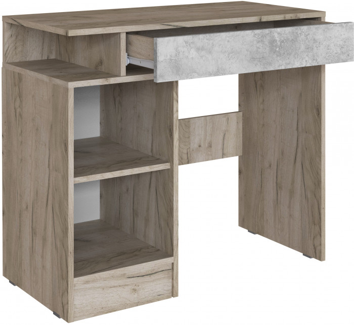 Косметический стол Вегас, Дуб крафт серый/Цемент