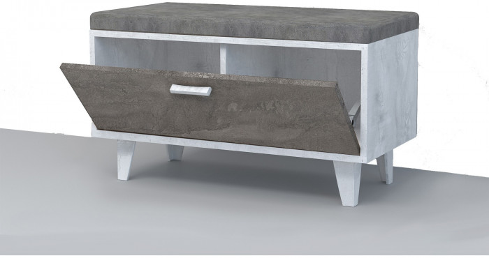 Эго Обувница ОБ-1 НГ (Глянец Белый/Дуб Крафт Золотой)