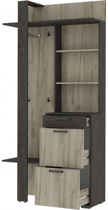 Эдинбург прихожая железный камень/дуб крафт серый