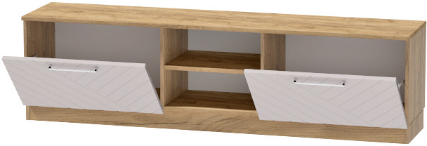 Тумба для ТВ-техники напольная "Иннэс-7", Крафт золотой/Грэй софт