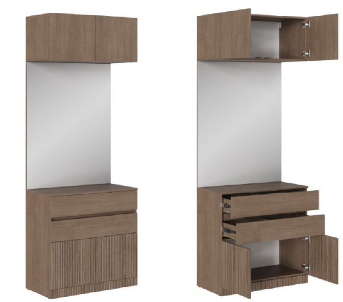 КАНТРИ Шкаф ШК-003 (Шкаф с зеркалом и ящиками)