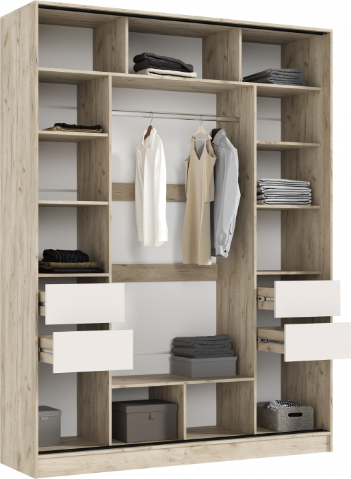 Шкаф-купе 1800 Роджина, Крафт серый/Кашемир