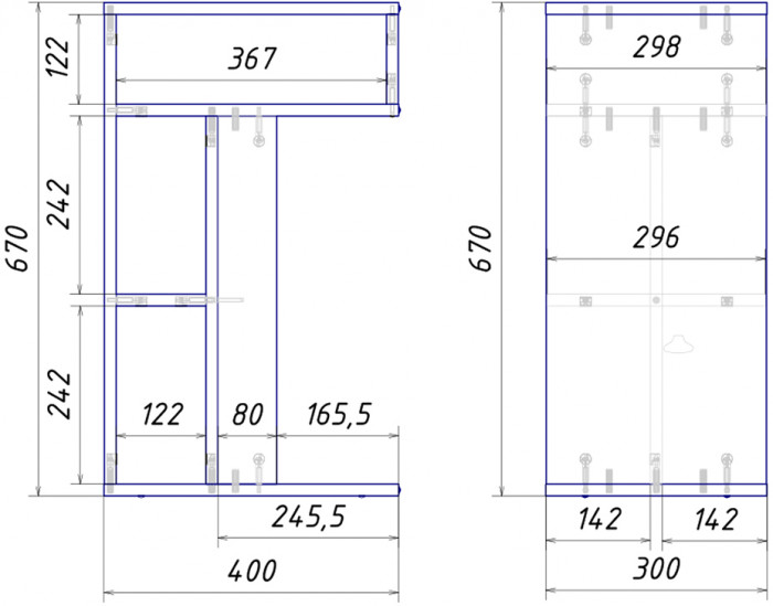 Эйр Гостиная 12.114 Стол журнально-приставной, цвет серый графит, ШхГхВ 67х30х40 см.(журнальный)/40х30х67 см.(приставной)