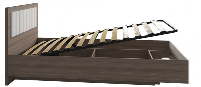 МС Роза Кровать 90, Орех Франклин карамель/Белый скин