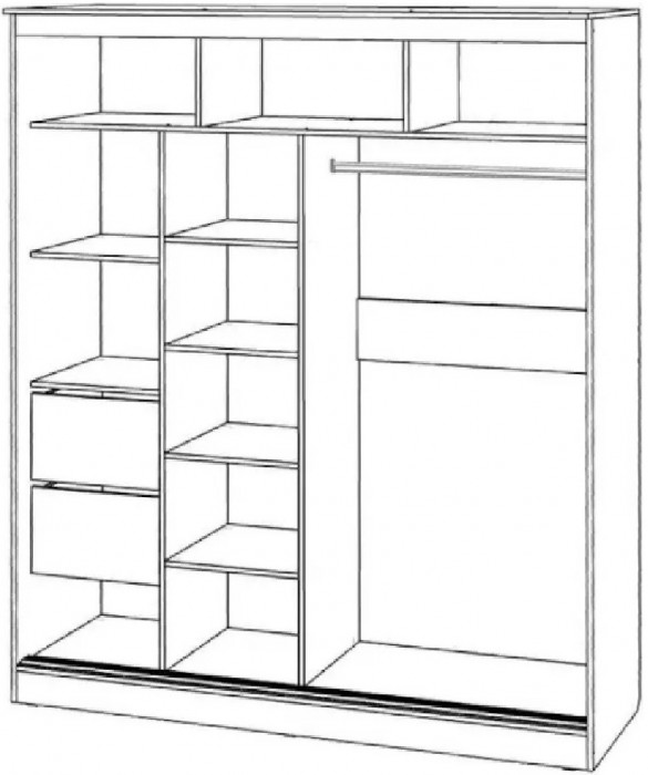Шкаф-купе Элегант 1 1700 (Венге)