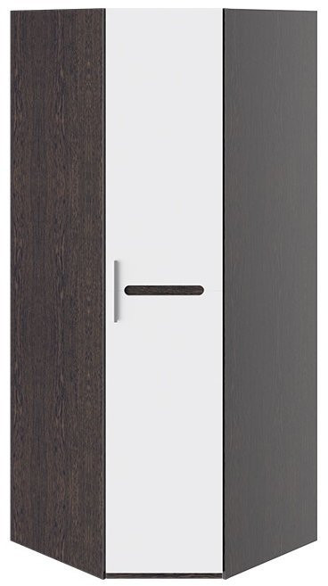 Фьюжн ТД-260.07.03 Шкаф угловой (Белый глянец, Венге Линум)