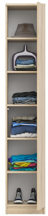 Мори Пенал МШ400.1, цвет дуб сонома, ШхГхВ 40,4х50,4х209,6 см., универсальная сборка