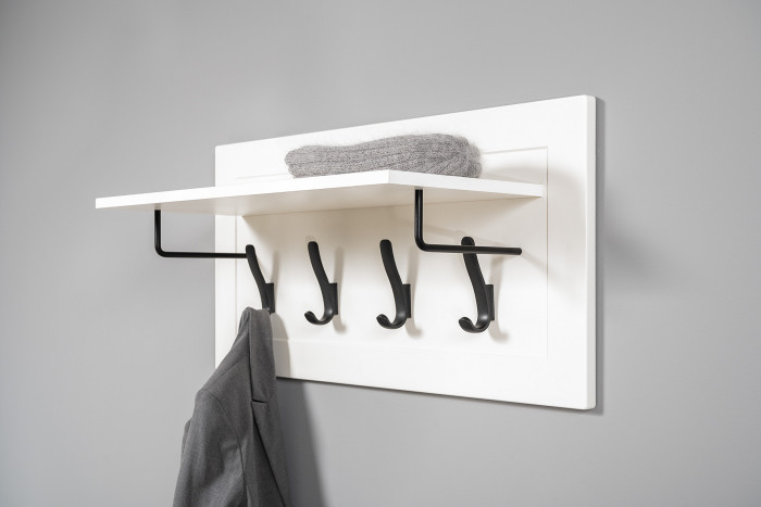 Остин 15.12 Вешалка + 15.12 Вешалка + 15.12 Вешалка, белый шагрень/серый графит