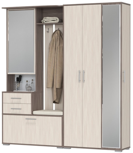 Прихожая Домино 5, бодега тёмный/бодега светлый