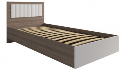 МС Роза Кровать 90, Орех Франклин карамель/Пудра скин