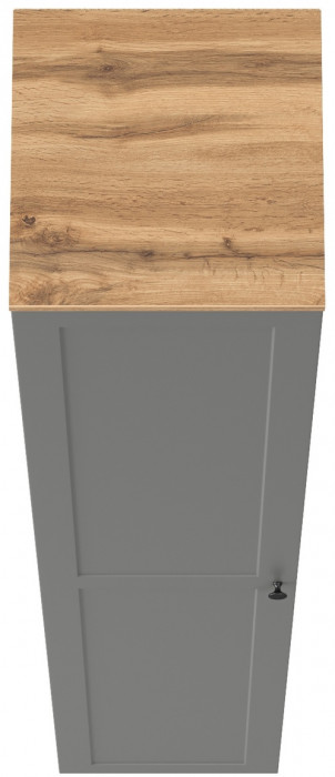 Остин 13.227 Шкаф-пенал, цвет серый графит/дуб крафт золотой, ШхГхВ 40х41,8х229,8 см., универсальная сборка