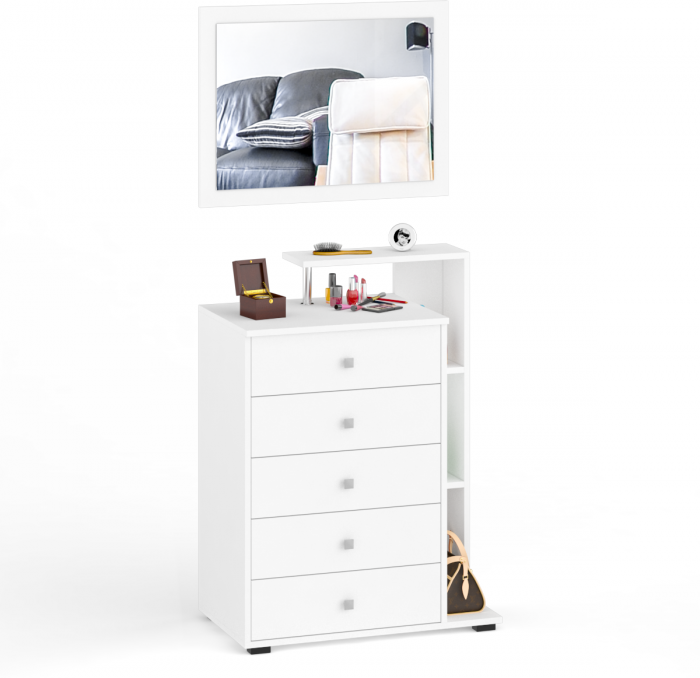 Камелия Комод + Зеркало, белый