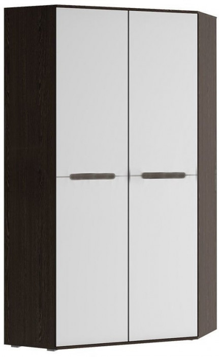 Ким Шкаф угловой универсальный (Дуб Сонома, Белый глянец)