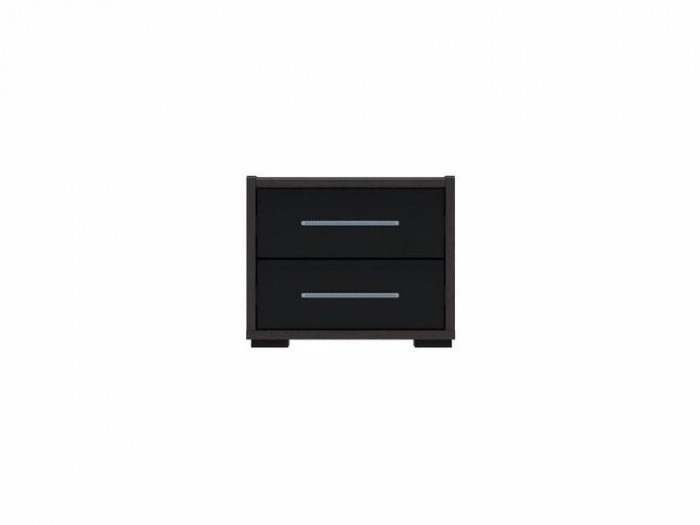 Луиза Тумба прикроватная, МДФ венге / черный глянец, склад