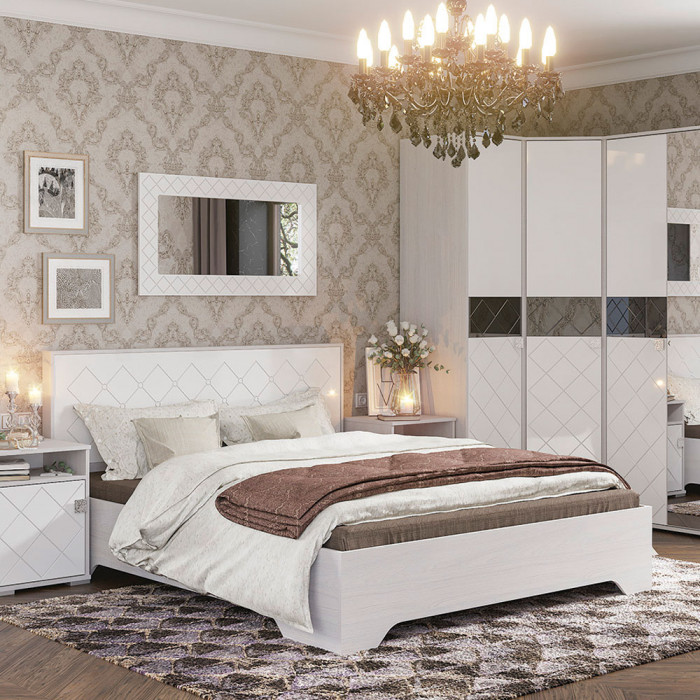 Кровать с подъемником Сальма КР 025 (1482х970х2136) анкор/белый глянец