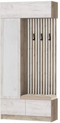 Руэлла Центральная секция дуб крафт серый/дуб крафт белый