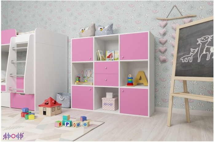 Стеллаж Джери (Ясень Анкор Темный/Ирис)