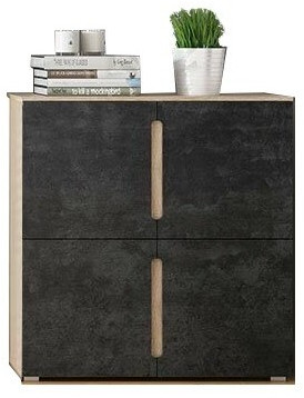 Ким Тумба 4-х створчатая, бетон графит