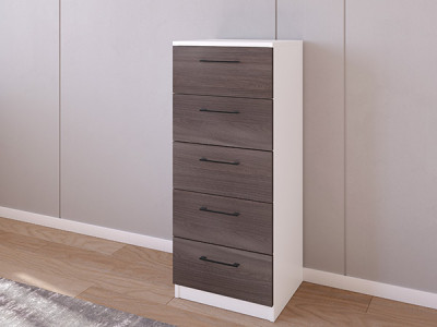 Комод 02/16 45х40х110 Белый/Дуб Шамони