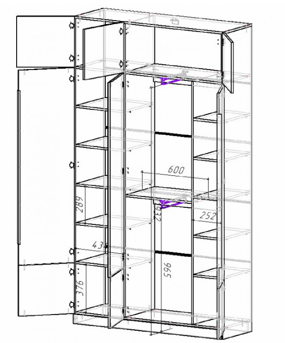 Модульная прихожая Кантри, композиция 4