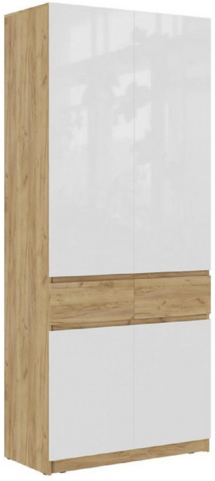 Модульная прихожая Роджина, композиция 3 (Графит, Дуб Крафт Золотой)