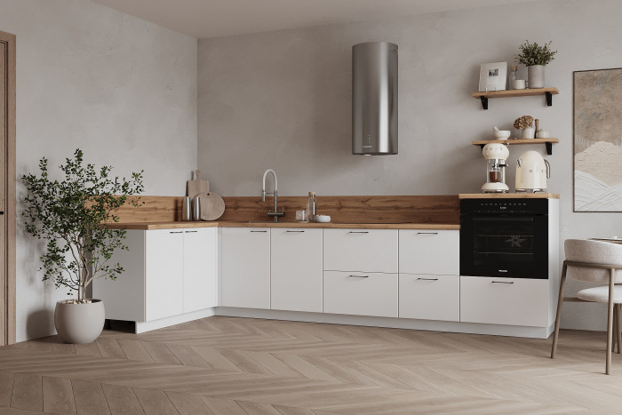 КГ Угловой 1500х3150 (с пм) , Белый софт матовый  Арника РМ в.6