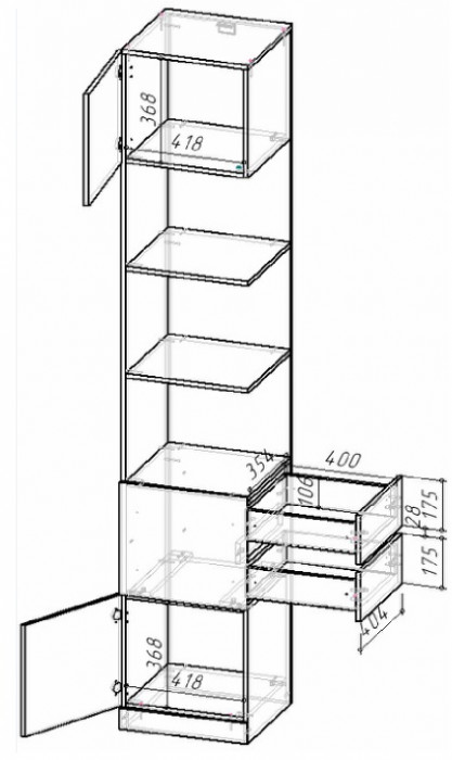 Модульная прихожая Кантри, композиция 5