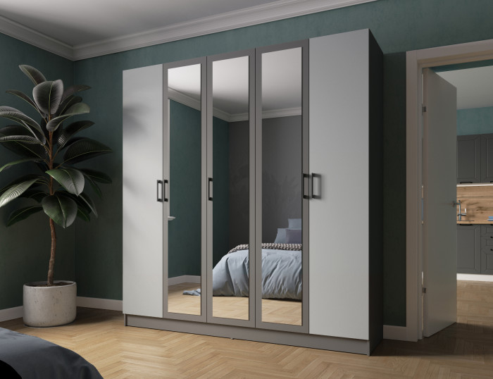 Шкаф Вегас 2000, Графит серый/Камень серый