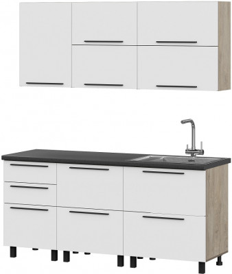 Кухня Этна 1.8 м. Комплект 1, софт вайт