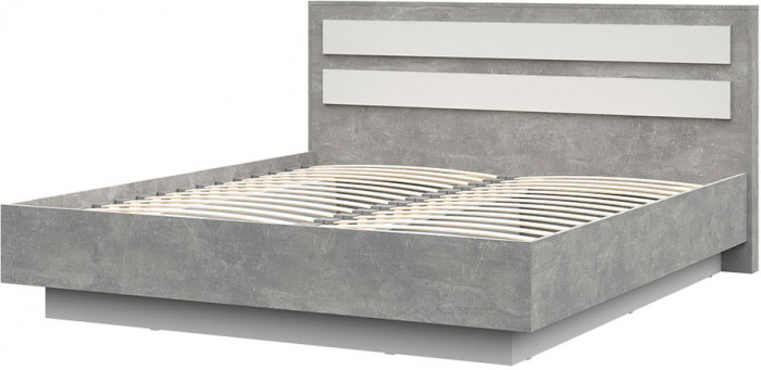 Денвер КР-03 Кровать 1,8х2,0  (1872х990х2100) ателье светлый/белый