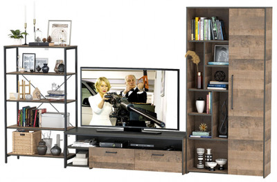 Трувор Гостиная 070, дуб гранж песочный/интра