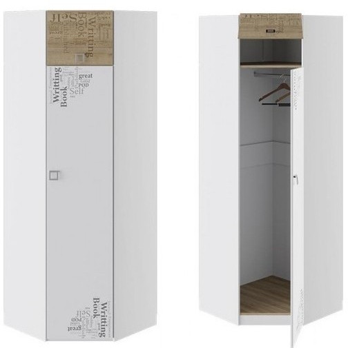 Оксфорд ТД-139.07.23 Шкаф угловой (Ривьера/Белый с рисунком)