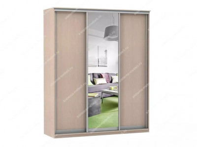 Шкаф купе Модерн 2076х600 3-х дверный 3-х секционный зеркало ясень