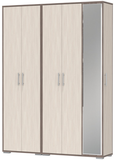 Прихожая Домино-мини + Шкаф для одежды Домино, бодега тёмный/бодега светлый