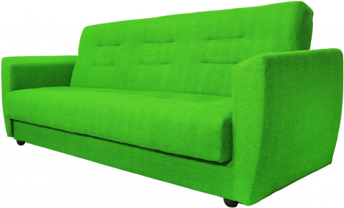 Раскладной диван-кровать, прямой, книжка, цвет зеленый, Лира 120х190