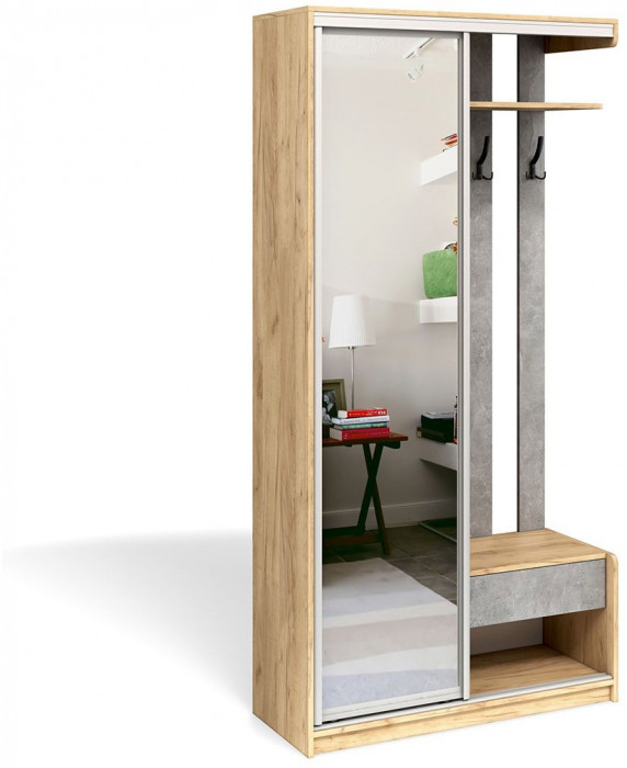 Прихожая Лайт Дуб Крафт золотой / Ателье светлое