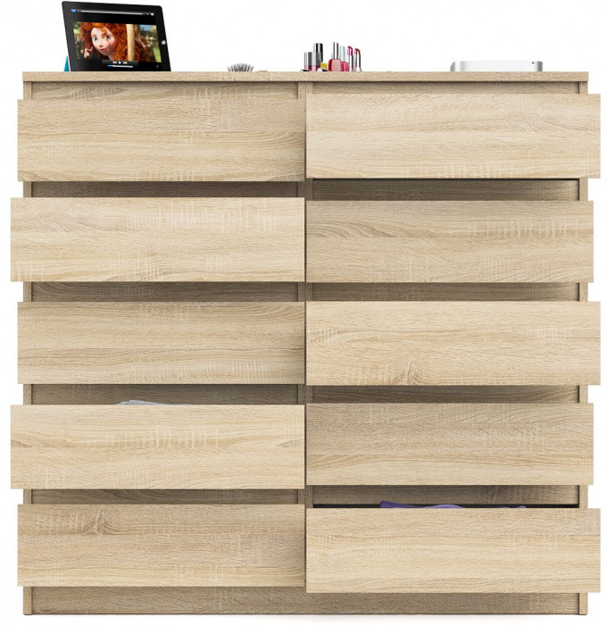 Мори Комод МК1200.10, цвет дуб сонома, ШхГхВ 120,4х41х115 см.