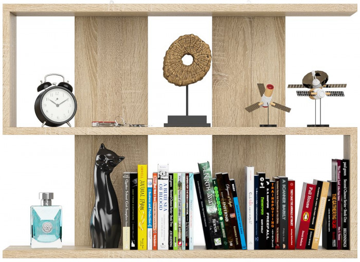 Мори Полка 900, цвет дуб сонома, ШхГхВ 90х21х64,8 см., универсальная сборка