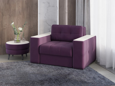 Кресло-кровать Виконт, Винный/Клен кремовый МДФ