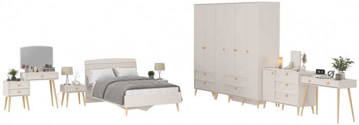 Афина Спальня 41-1200, цвет кашемир серый, сп.м. 1200х2000 мм., б/м, основание есть - фанера