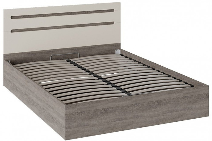 Фьюжн ТД-260.01.04 Кровать с подъемным механизмом (Бежевый, Дуб Сонома трюфель)