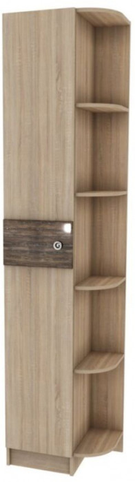 Мадлен Шкаф торцевой дуб сонома/МДФ дуб шале мореный