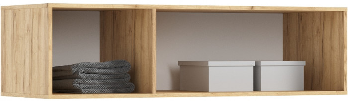 Антресоль к шкафу Ирис (1350), Крафт золотой/Браш мени грин