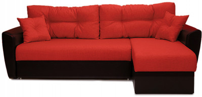 Диван УГЛОВОЙ Амстердам рогожка красная 160