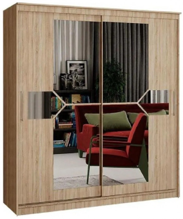 Шкаф-купе Элегант 2000 (Сандал светлый)